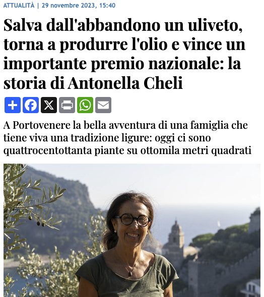 Salva l'uliveto osteria del carugio