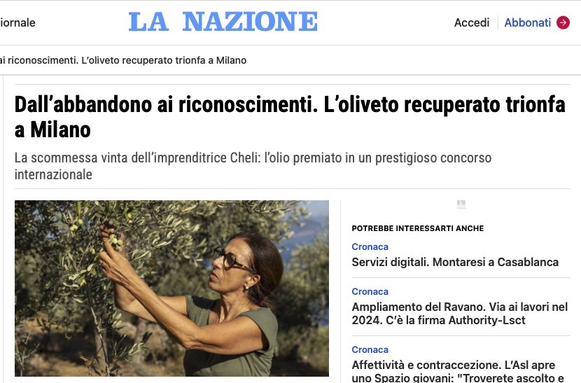 Uliveto Carugio La Nazione